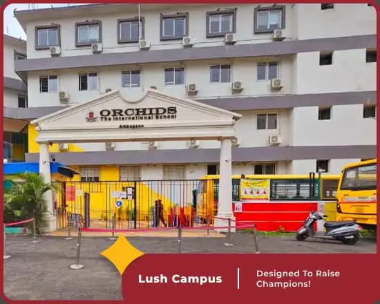 Lush campus of Orchids International School Ambegaon, a leading CBSE school in Pune