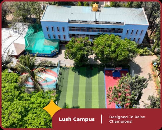 The lush campus of Orchid International School, Jalahalli, Top CBSE School modern facilities and academic excellence.
