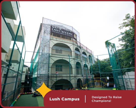 Orchids Majestic's lush campus, a top CBSE school in Bangalore, features state-of-the-art facilities.