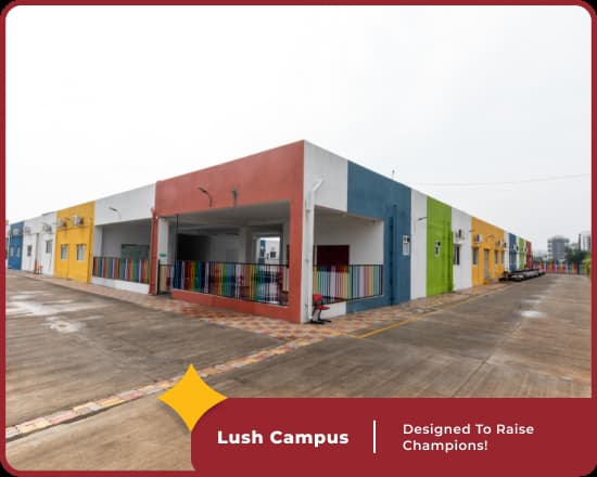 Lush campus of Orchids International School Manjri, a premier CBSE school in Pune