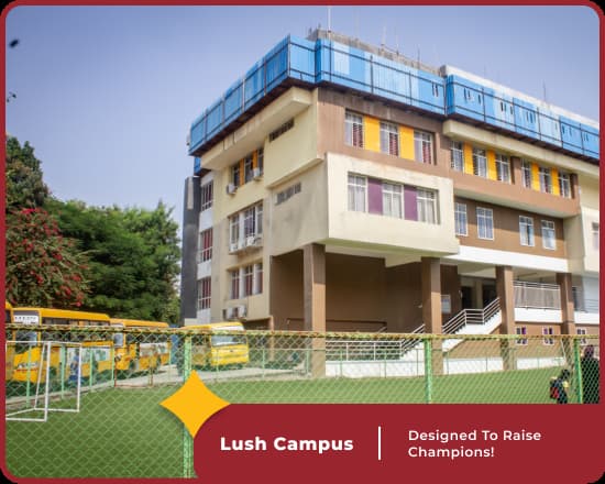 Lush campus of Orchids International School Nigdi, a leading CBSE school in Pune.
