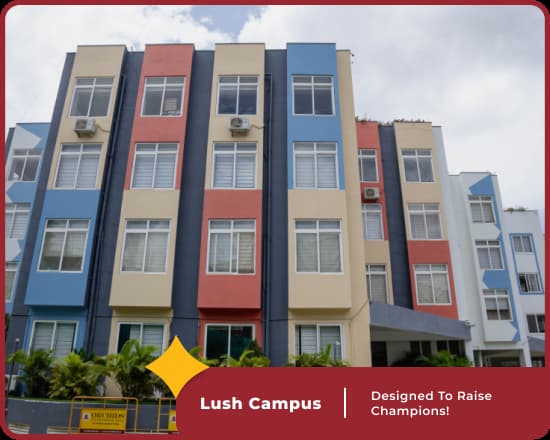 Lush campus of Orchids Panathur, a leading CBSE school in Bangalore, with modern amenities.