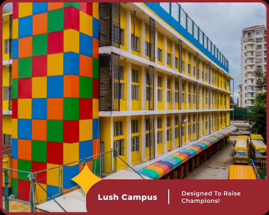 Lush campus of Orchids Sarjapur Road, a top CBSE school in Bangalore, with advanced facilities.