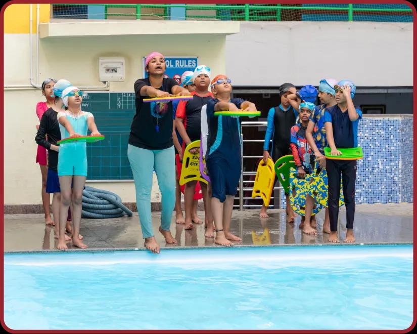 Swimming pool at Orchids, The International School, Nagarbhavi