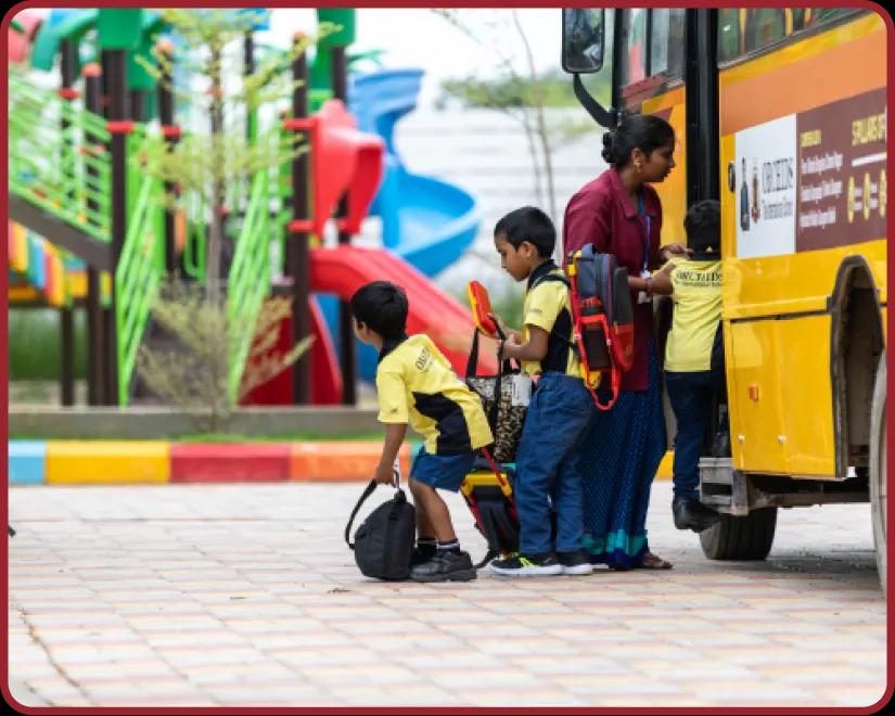Safe Campus & Transportation facility at Orchids, The International School, Bachupally