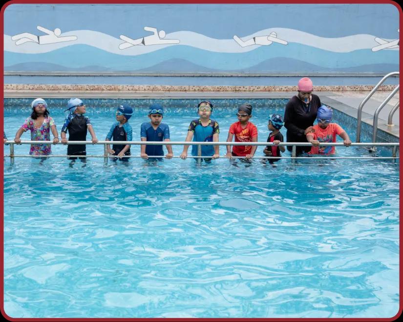 Swimming pool at Orchids, The International School, Panathur Road