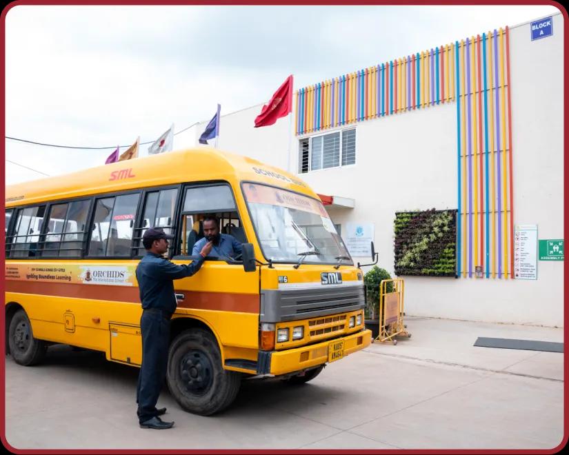 Safe Campus & Transportation facility at Orchids, The International School, Yelahanka