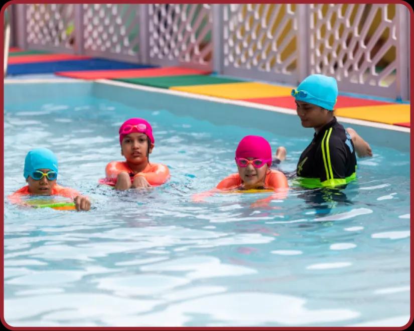 Swimming pool at Orchids, The International School, Langar Houz