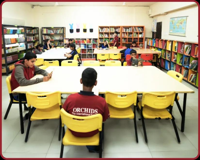 Library facility at Orchids, The International School, Nigdi