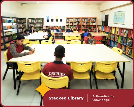 Library at Orchids International School Nigdi in Pune