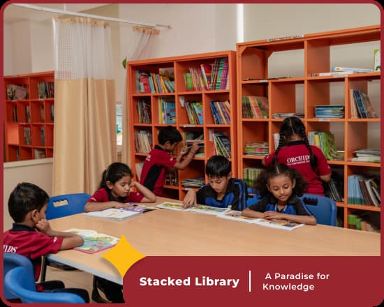 library at Orchids International School Panathur, Bangalore