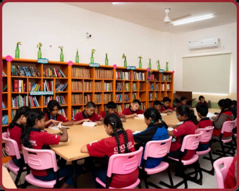 Library facility at Orchids, The International School, Sonipat