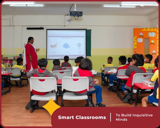 Smart classrooms at Orchids International, best school in Hennur Road, Bangalore