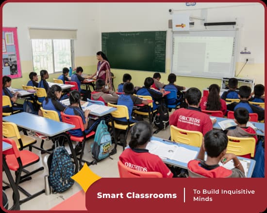 smart classrooms at Orchids International, best school in Kanakapura, Bangalore