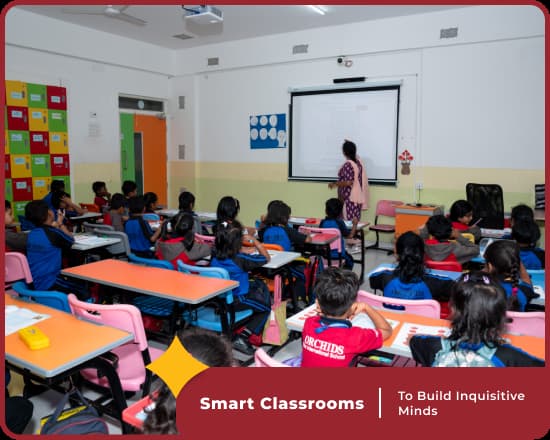 Smart classrooms at Orchids International, best school in Yelahanka, Bangalore