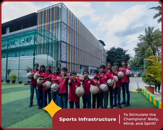 Sports facilities at Orchids International School, Bannerghatta, Bangalore.