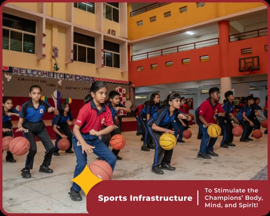 Sports facilities at Orchids International School, CV Raman Nagar, Bangalore
