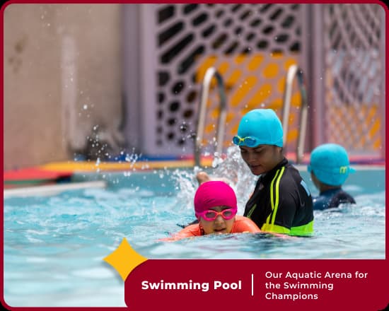 Swimming lessons at Orchids International School, Pallavaram