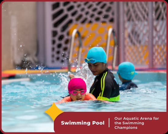 Swimming Pool of Orchids International School, Hennur Road, a top CBSE school in Bangalore, with green grounds and modern facilities.