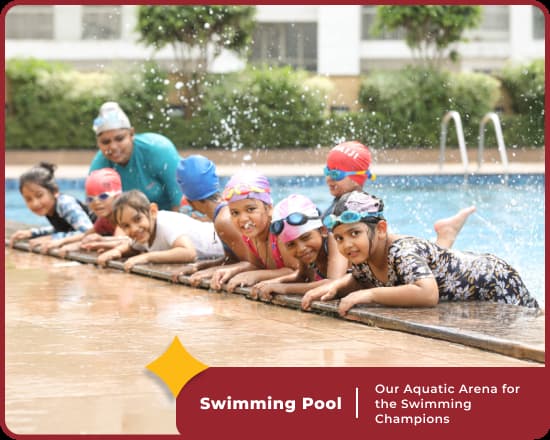 Swimming lessons at Orchids International School, Horamavu, Bangalore