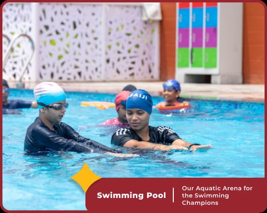 Swimming lessons at Orchids International School, Jakkur