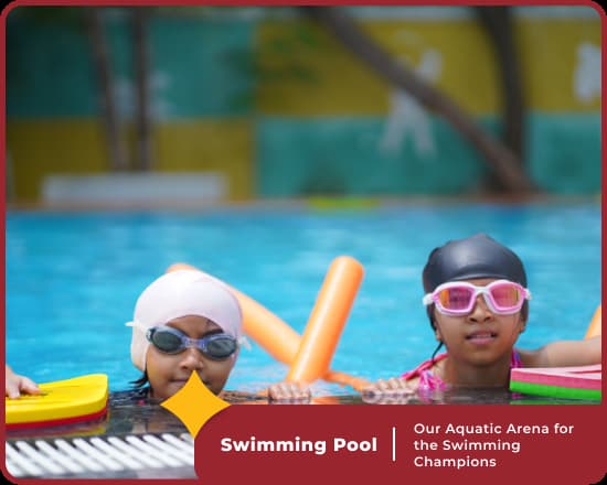 Swimming at Orchids Koradi Road, a top CBSE school in Nagpur, offers lessons.