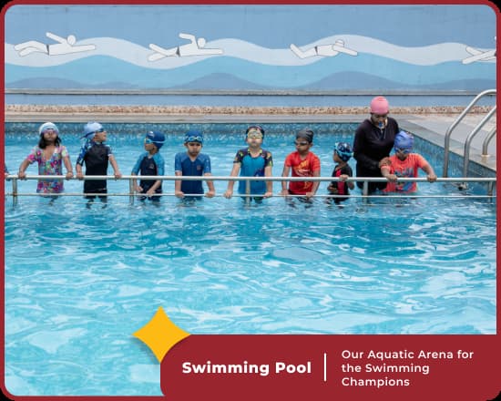 Swimming lessons at Orchids International School, Bangalore