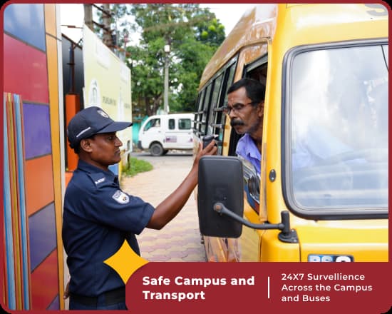 Safety at Orchids, Joka, Kolkata’s leading ICSE school, with 24/7 campus and transport surveillance.