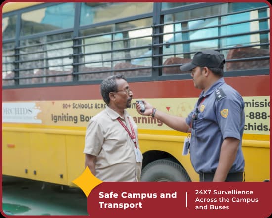 security at Orchids Manapakkam ensures a safe environment for students