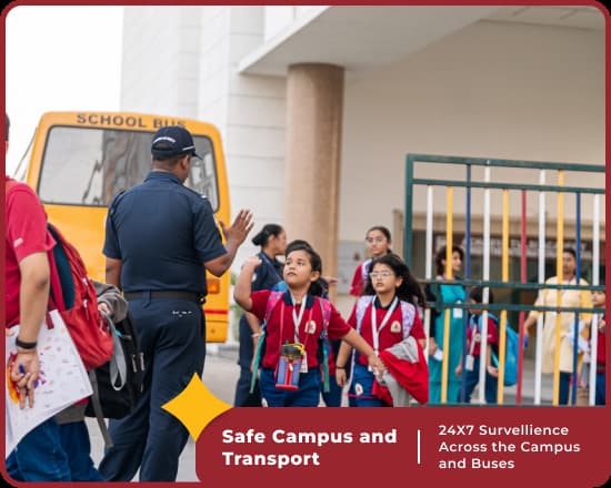 24/7 security at Orchids New Town ensures safety at a leading CBSE school.