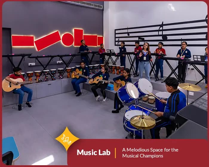Music at Orchids Wadgaon Sheri, a top CBSE school in Pune, features advanced facilities. at Orchids The International School, Wadgaon Sheri